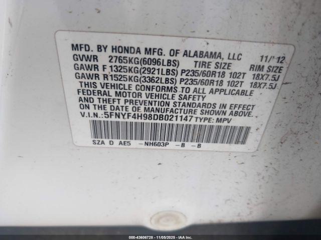 Honda Pilot Touring Image 2