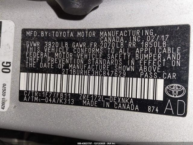 Toyota Corolla Le Image 5